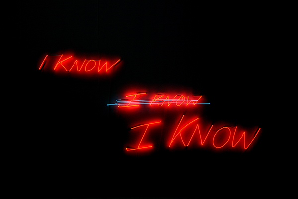 I know, I know, I know (2002) by Tracey Emin