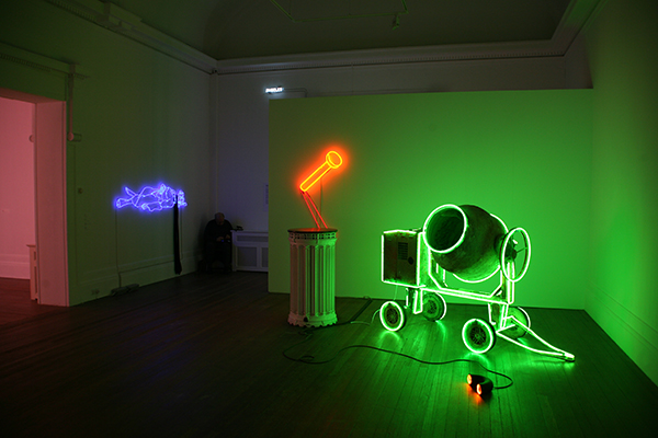 Neon: The Charged Line installation view grundy art gallery blackpool 